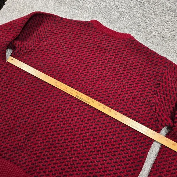 L.L. Bean Mens Red Birdseye Wool Sweater Size XXL Nordic Cabin Heritage Norway - Picture 7 of 10